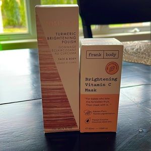 Lot of Volution Turmeric Brightening Polish & Frank Body Brightening Mask